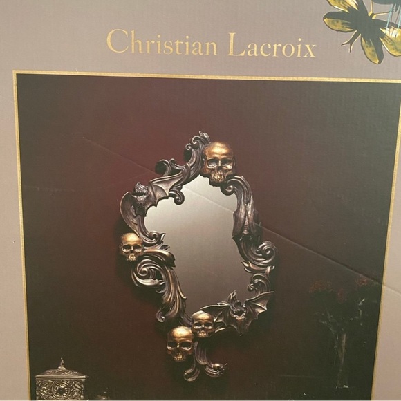 Christian Lacroix Other - Christian Lacroix Skull Bat Mirror Halloween Decor New in box